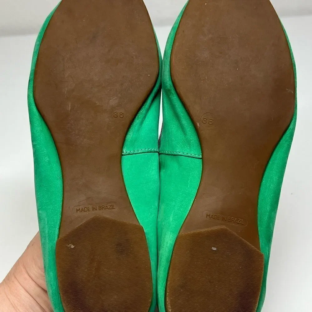 Lanidor Bohemian Suede Flat Ballet  Size 36 EU/ 6 US Made in Brazil